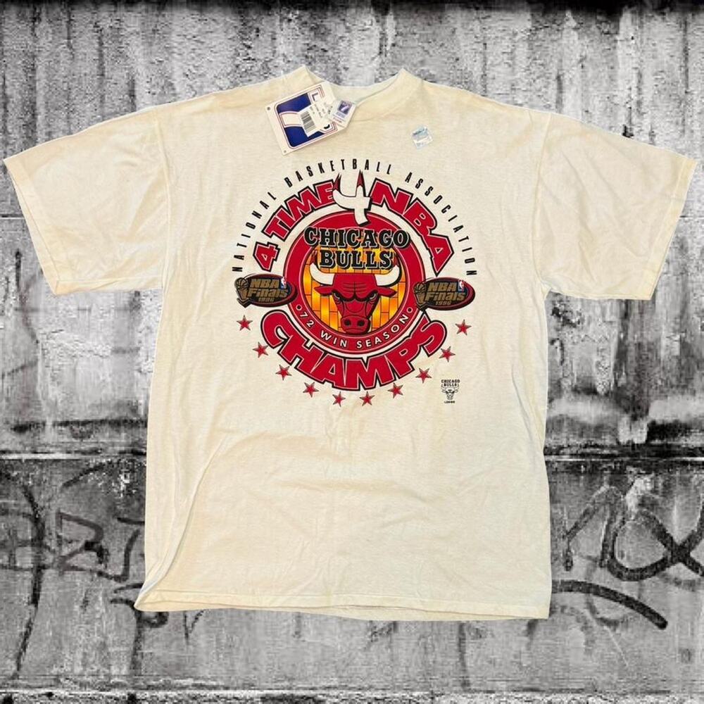Vintage 1996 Chicago Bulls NBA Finals Season Champions Logo 7 NEW T Shirt XL